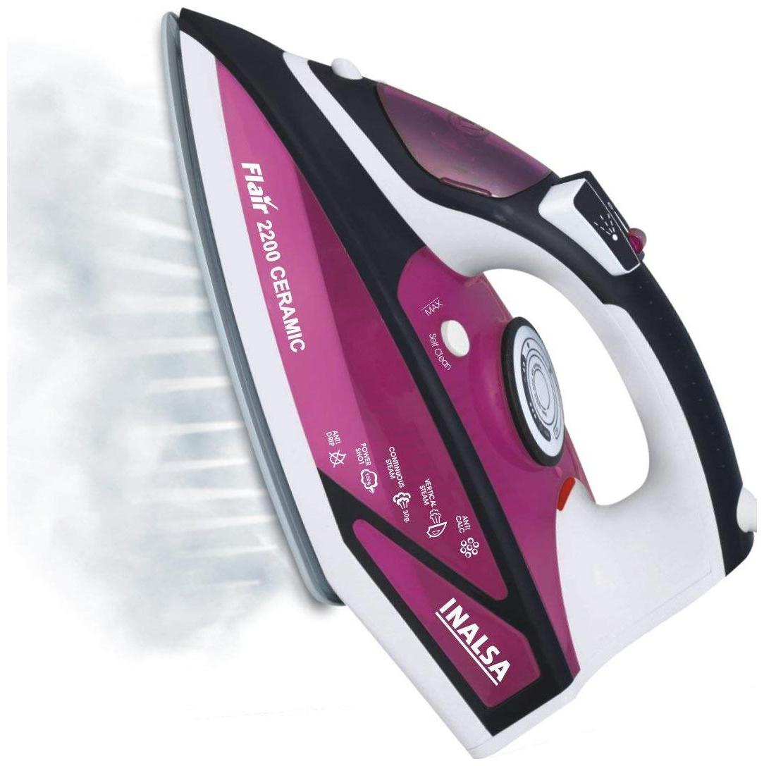 

Inalsa Flair 2200-W Steam Iron with Water Pouring Cup (Purple And White)