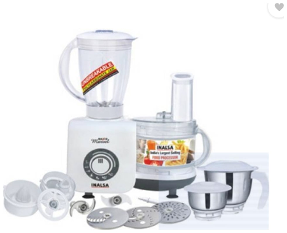 

Inalsa Maxie marvel 800 w Food Processor ( White )