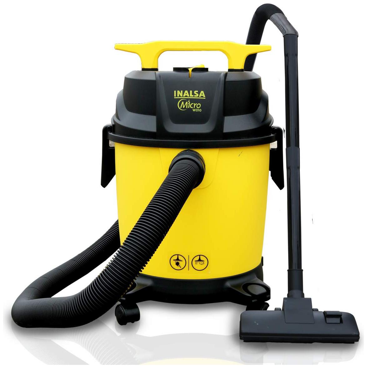

Inalsa Micro WD10 1000W Wet and Dry Vacuum Cleaner with 3in1 Multifunction Wet Dry Blowing 14KPA Suction and Impact Resistant Polymer Tank (Yellow Black)