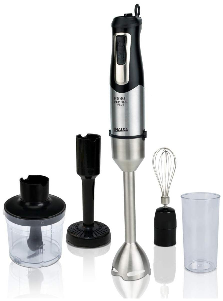 

Inalsa ROBOT INOX 1000 W Hand blender ( Black Silver )