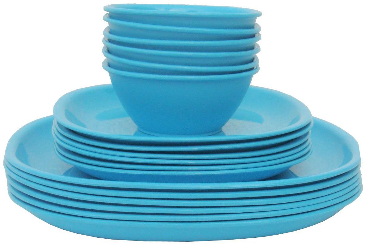

Incrizma 18 Pcs Square Dinner Set Turquoise Blue