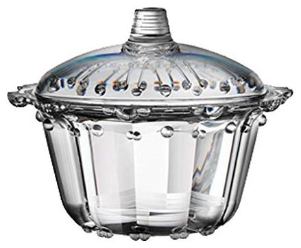 

Incrizma Glass Clear Transparent Sugar Bowl with Lid (330 ml)