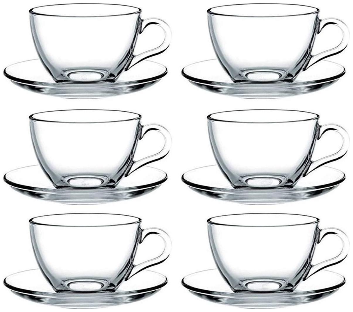 

Incrizma Glass Tea Cup And Saucer - 12 Pieces Clear 220 ml