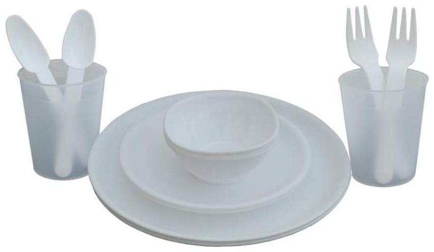 

Incrizma Polypropylene Bachelor Dinner Set of 12 Pcs (White)