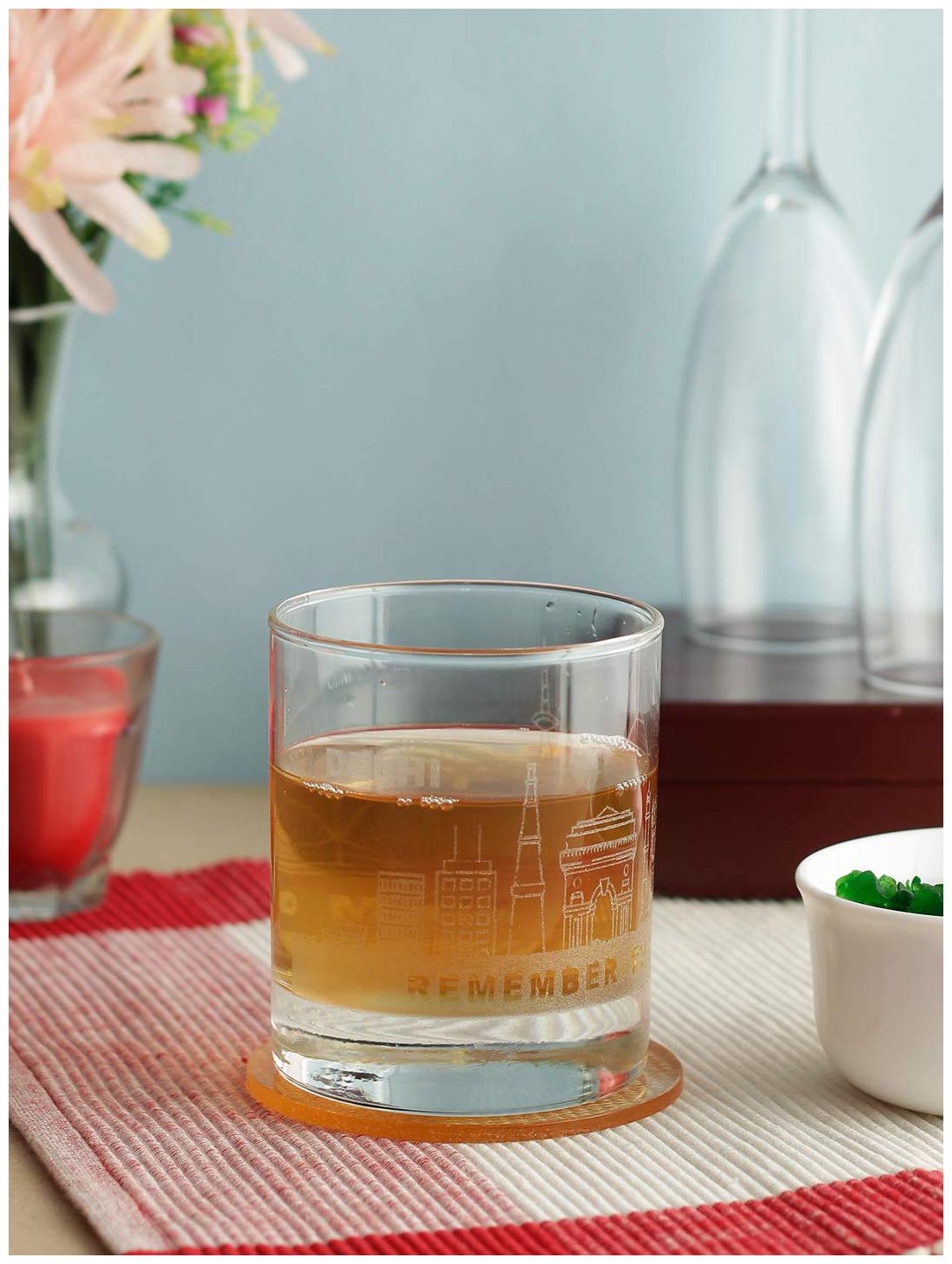 

Incrizma Skyline Whiskey Glass Gift Old Fashioned Tumbler (300 ml)