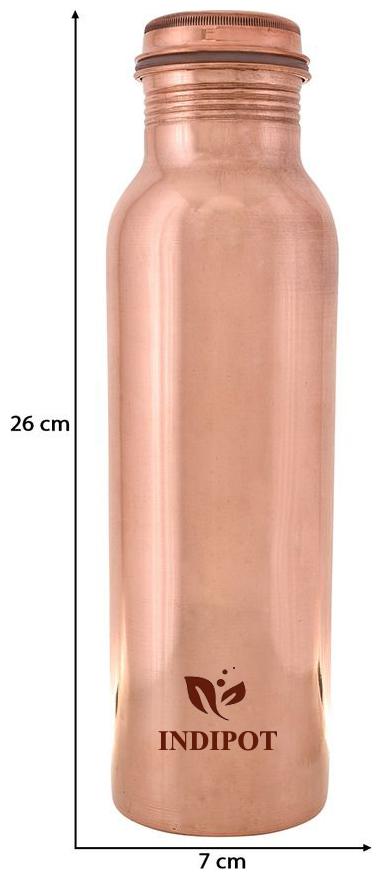 

INDIPOT Copper Brown Water Bottle ( 1000 ml Set of 1 )