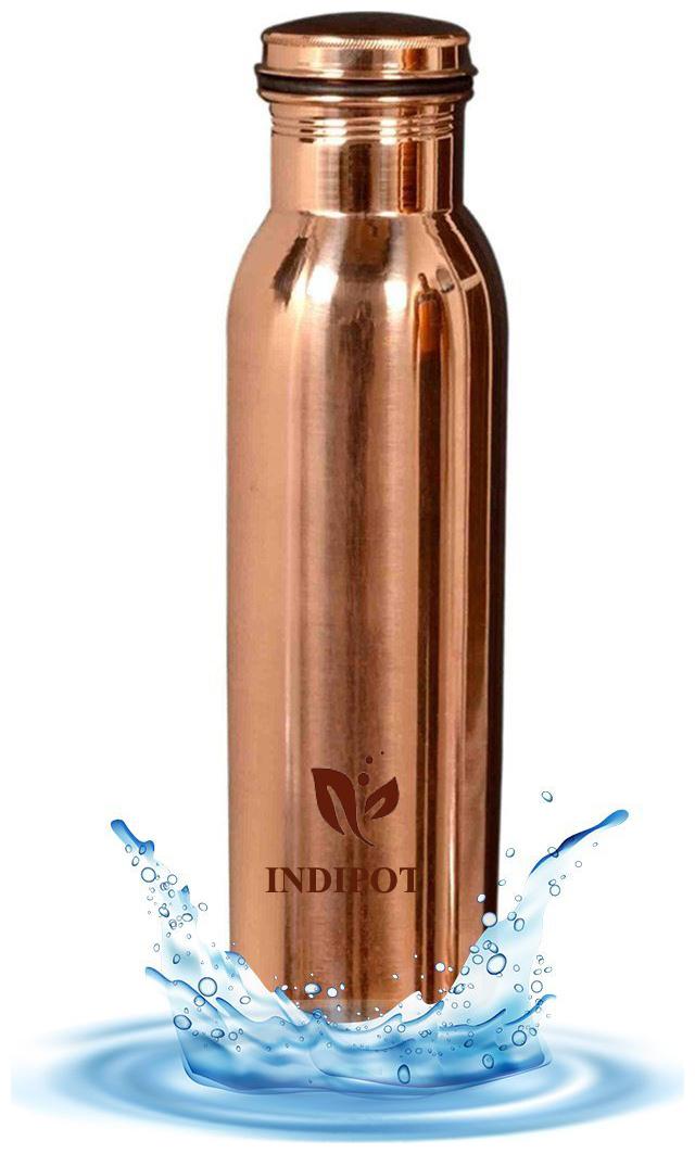 

INDIPOT Copper Brown Water Bottle ( 1000 ml Set of 1 )