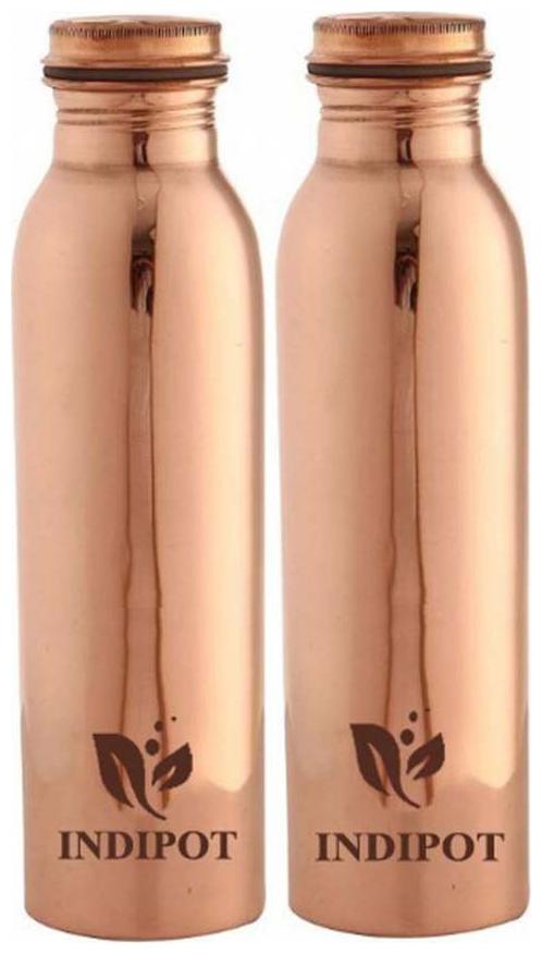 

INDIPOT Copper Brown Water Bottle ( 1000 ml Set of 1 )