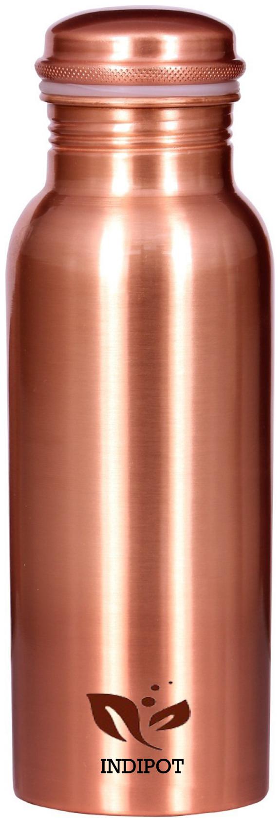

INDIPOT Copper Brown Water Bottle ( 700 ml Set of 1 )