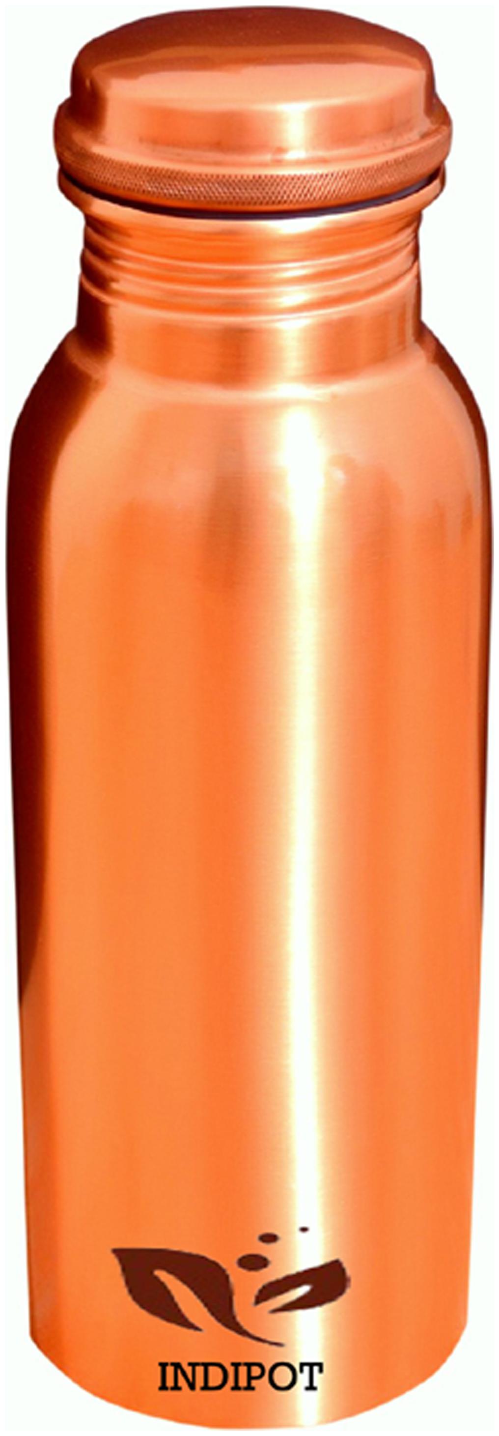 

INDIPOT Copper Brown Water Bottle ( 700 ml Set of 1 )