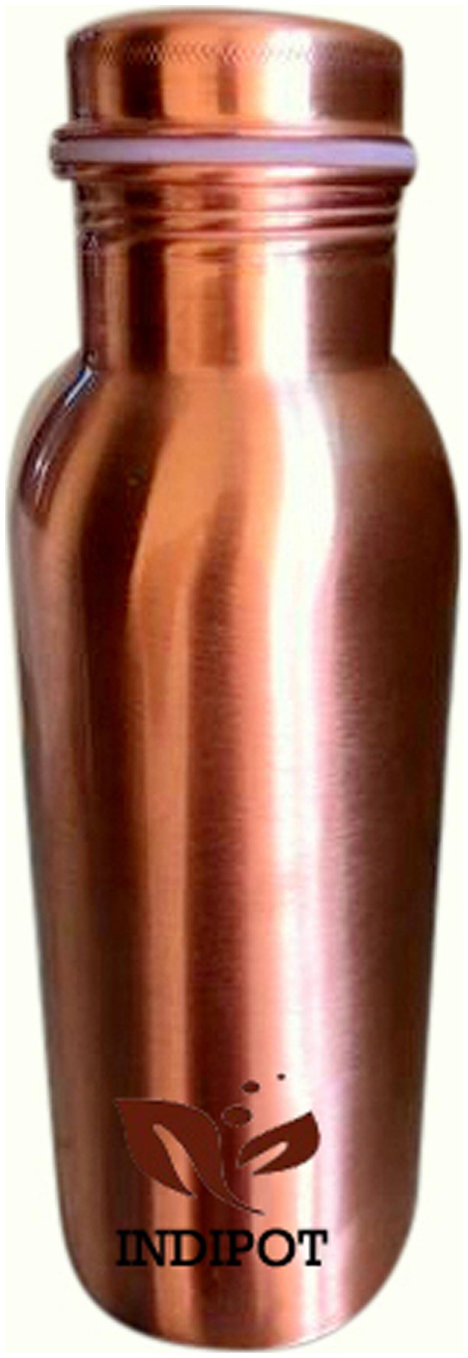 

INDIPOT Copper Brown Water Bottle ( 700 ml Set of 1 )