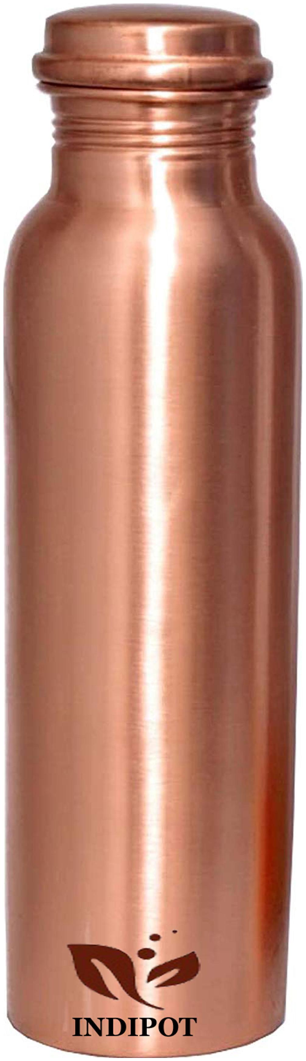 

INDIPOT Copper Brown Water Bottle ( 1000 ml Set of 1 )