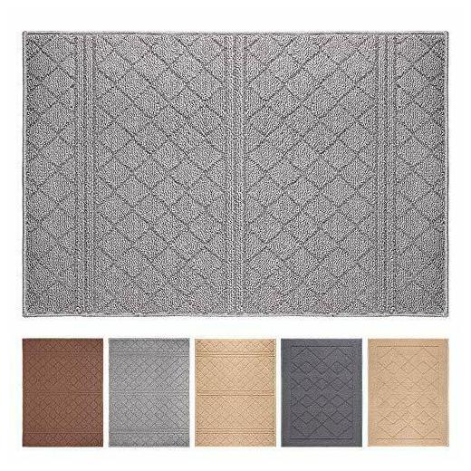 

Indoor Doormat 24 x 36 Absorbent Front Door Mat Rubber Backing 24 x 36 Grey
