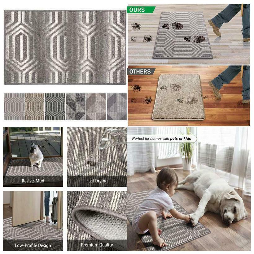 

Indoor Doormat 24 X 36 Front Back Door Mat Rubber Backing Non Slip Door Mats In