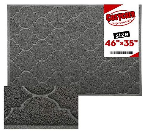 

Indoor Outdoor Floor Mats Waterproof Easy Clean Non Slip Jumbo Size 46x35 Grey