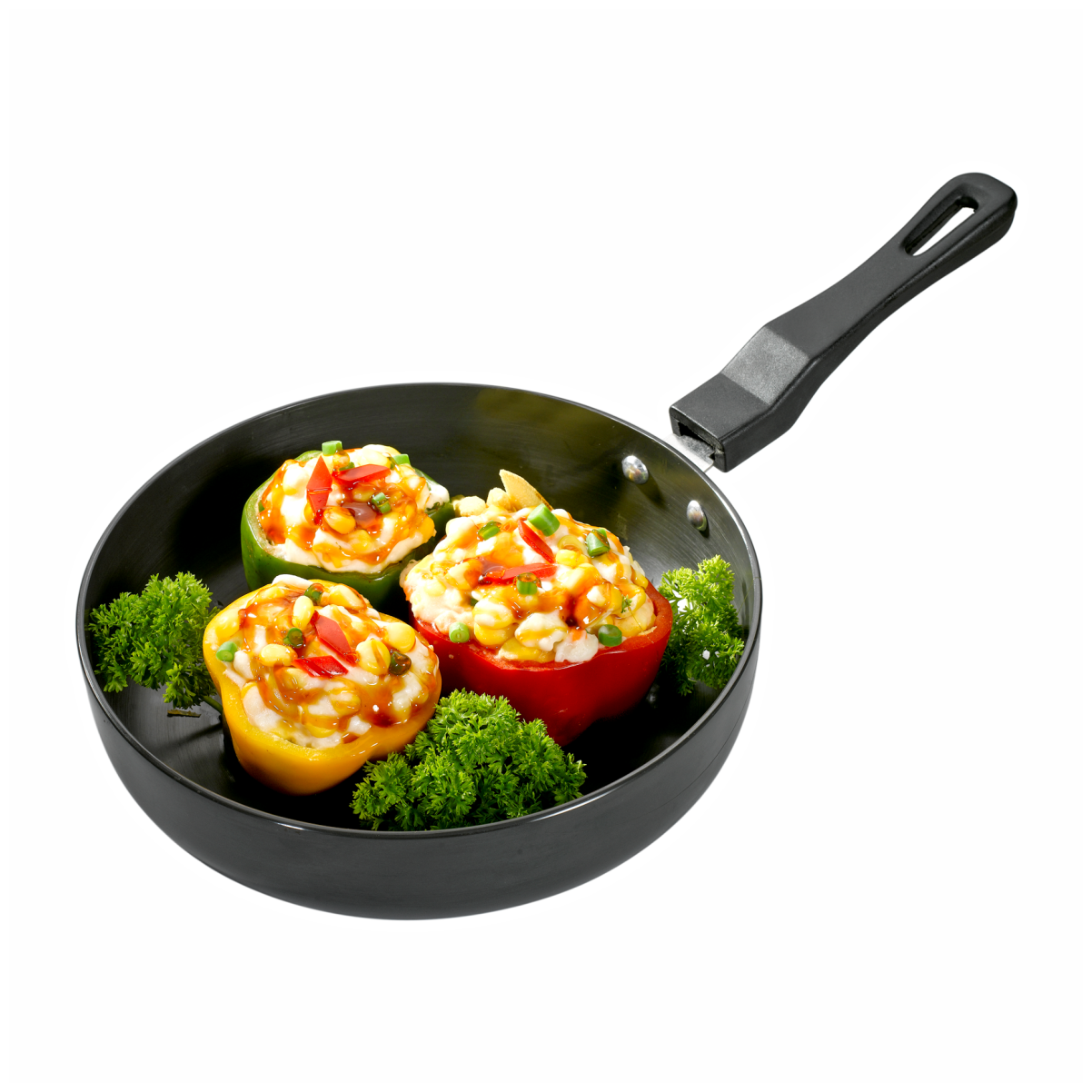 

Usha Shriram Frying Pan 23cm (Induction Gas compatible) Hard Anodised