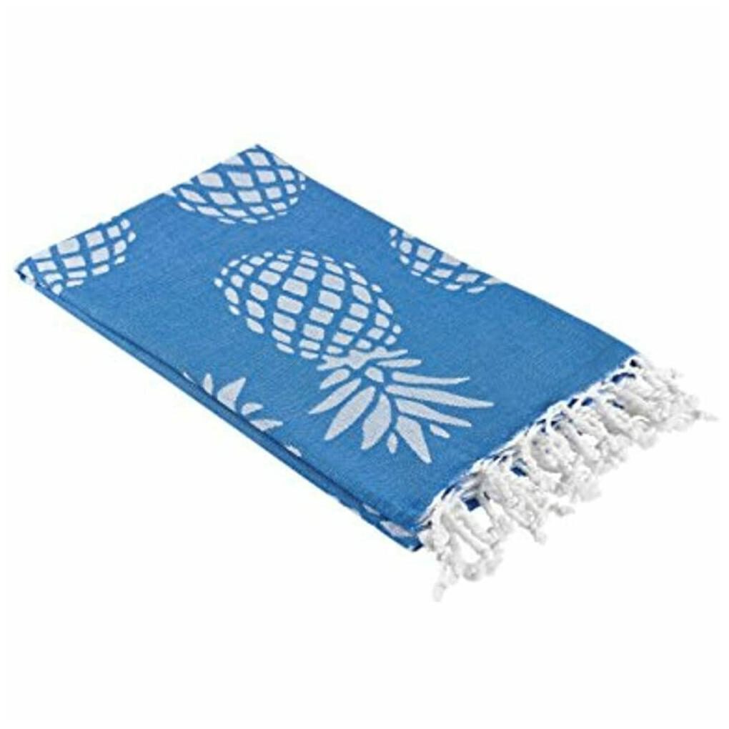 

InfuseZen Pineapple Print Turkish Towel An Extra Large Size Thin Peshtemal Or