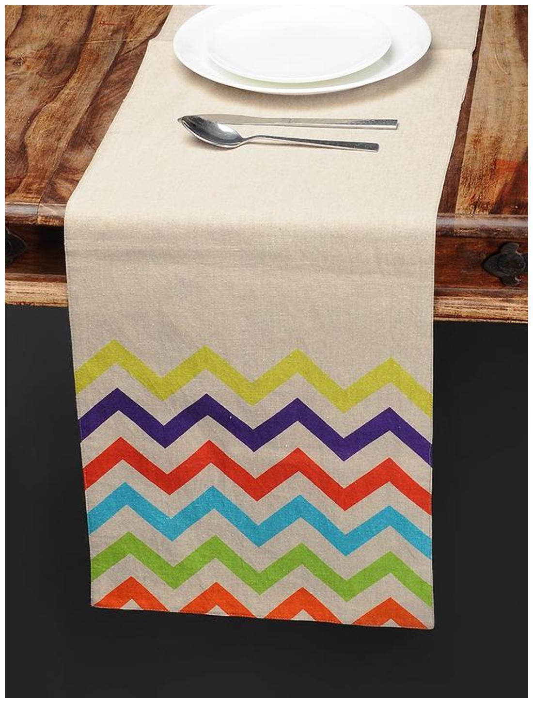 

INIHOM 100 Cotton Premium Quality Printed Multi-Colour Table Runner For Dining Table-(65 L x 13 W cm)