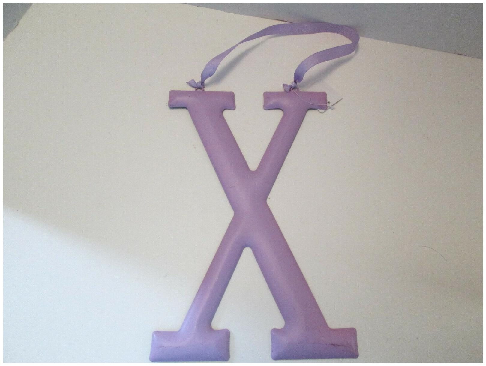 

Initial Wall Hanger Letter X by Mud Pie Blue or Purple NEW