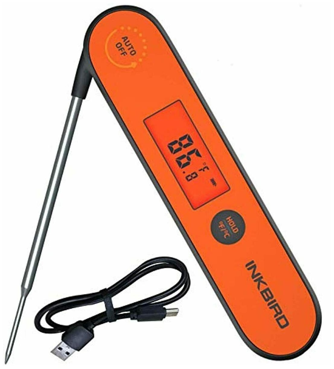 

Inkbird Waterproof Instant Read Thermometer IHT-1P Rechargeable Battery Digita