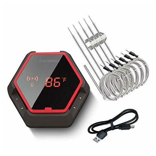 

Inkbird Wireless Bluetooth BBQ Thermometer IBT-6XS 6 6 Probes Red