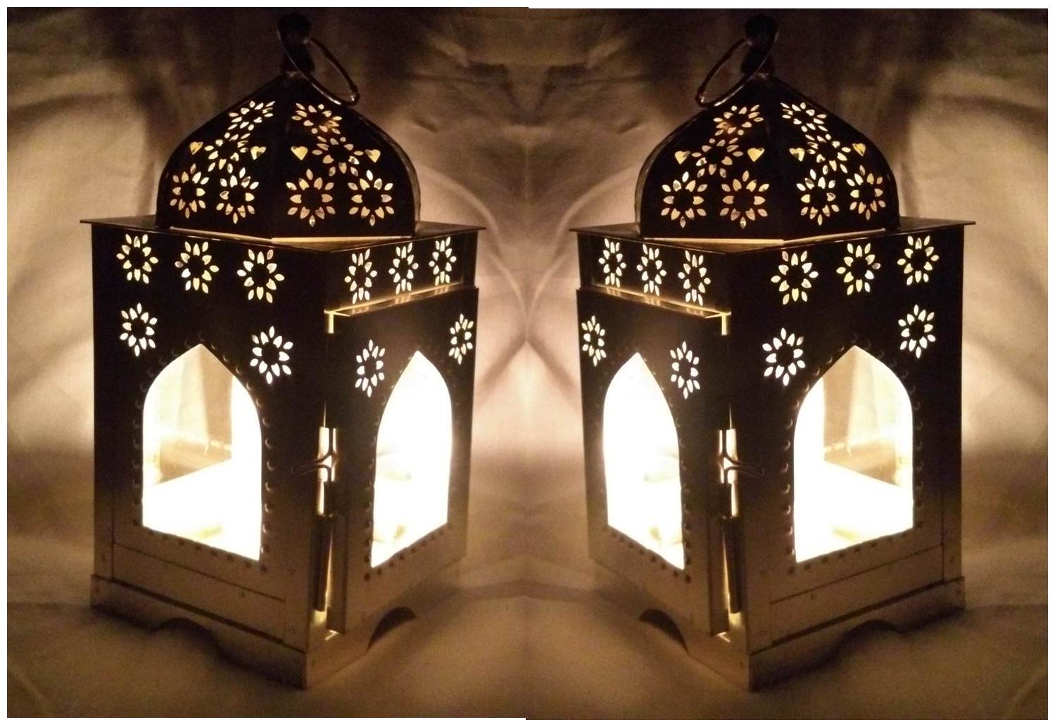 

inspiration World Moroccan Lantern Gold Set 2 SML