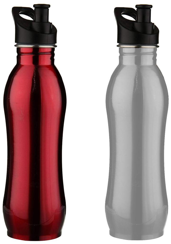 

Inspiring Tech Stainless Steel Red Silver Water Bottle ( 750 ml Set of 2 )