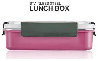 Instabuyz Tedemei Stainless Steel Insulated Lunch Box 700ml pink
