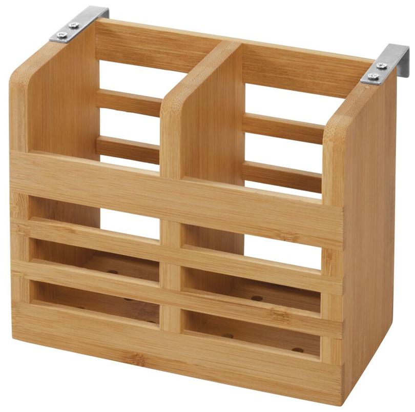 

InterDesign Formbu Bamboo Silverware Caddy Utensil Holder Organizer for Kitchen Countertops Cabinets Dining Table
