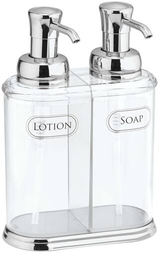 Buy InterDesign York Double Soap and Lotion Dispenser Pump ...