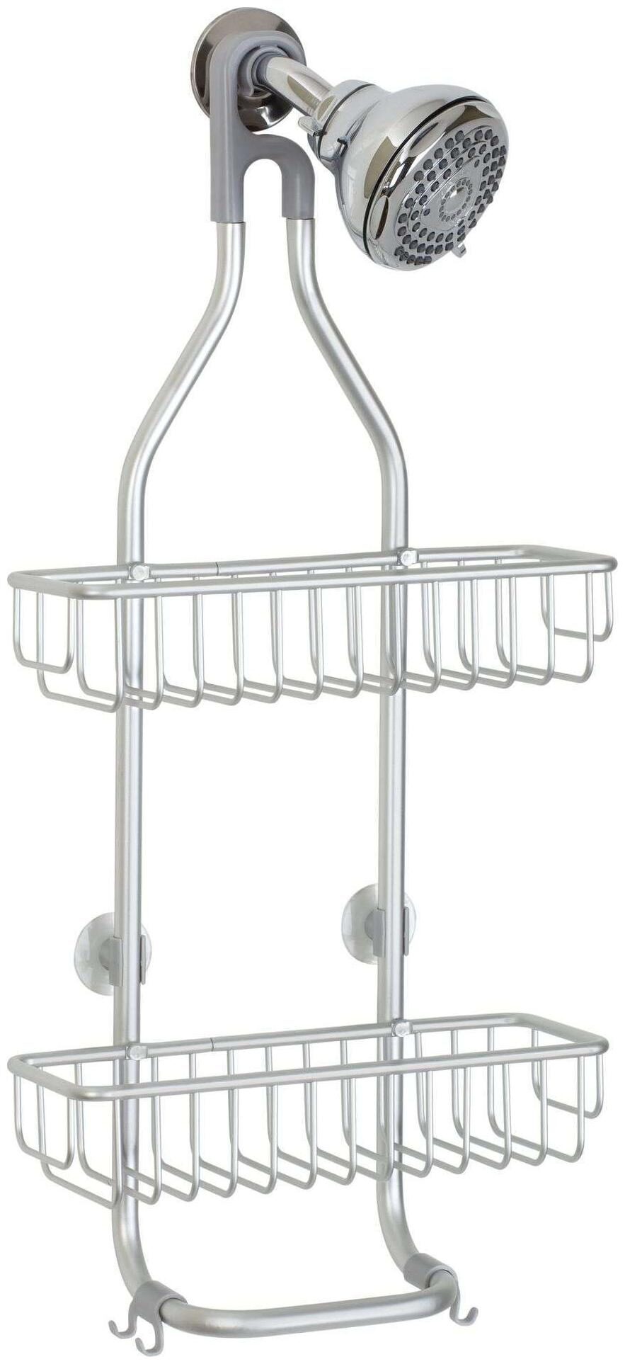 

InterDesign Metro Rustproof Aluminum Bathroom Shower Caddy for Shampoo Conditioner Soap - Silver