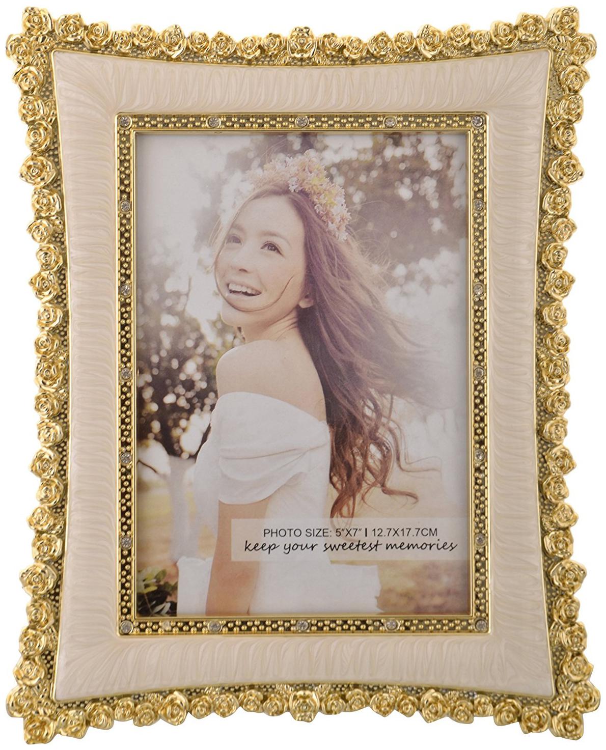 

INTERNATIONAL GIFT Gold Plated Photo Frame Size - 5 7 Exclusive Gifts For Girlfriend