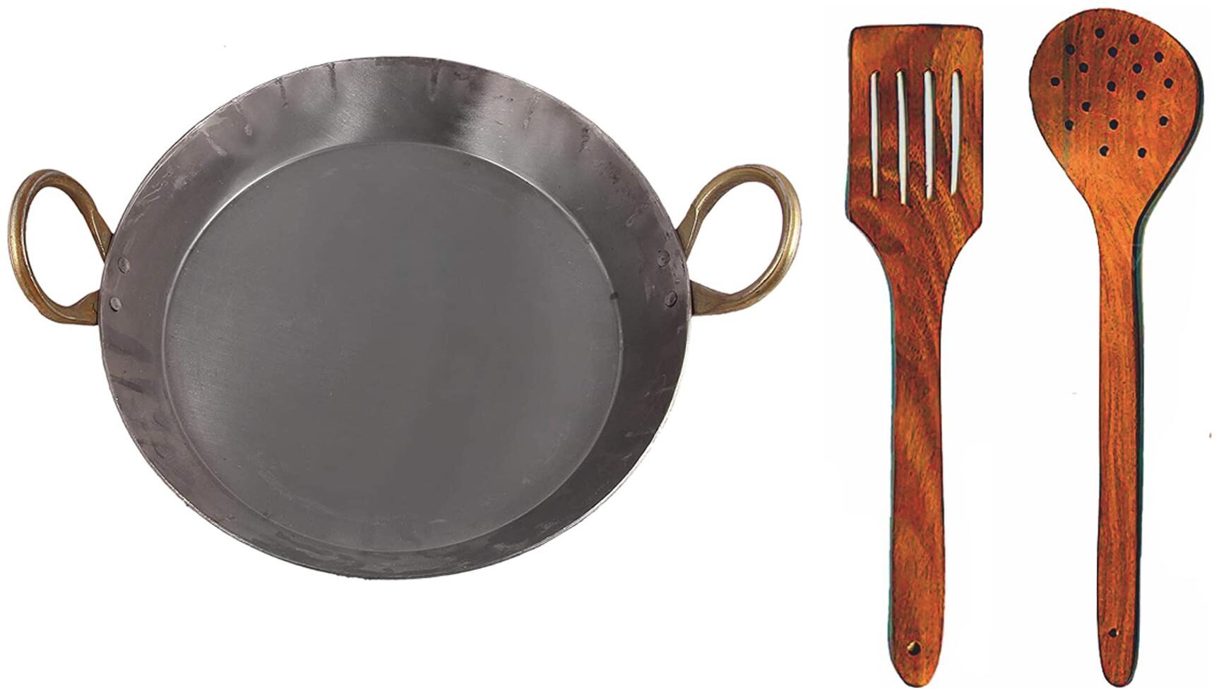 

Iron-JALEBI B2 3 With Wooden Spatula