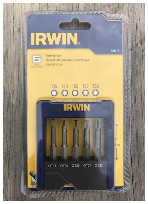 

Irwin 5 Piece Torx Star set T15 T20 T25 T27 T30