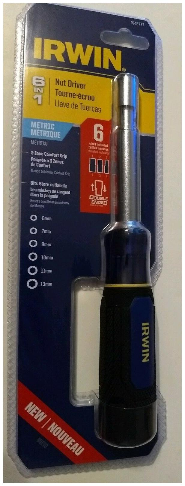 

Irwin Tools 1948777 6-in-1 Nut Driver Metric 6IN1 NUT DRIVER METRIC New