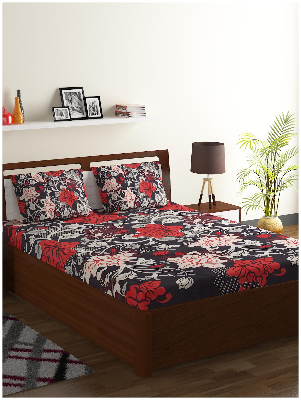 

Ispace 144 TC Microfiber Single Floral Bedsheet (Pack of 1 Multicolor)