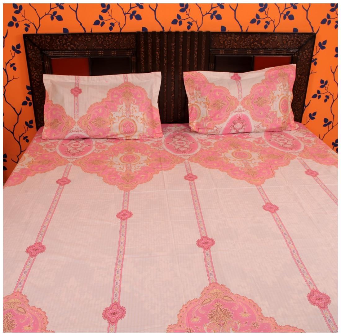 

ITACA Cotton Printed Double Size Bedsheet ( 1 Bedsheet With 2 Pillow Covers Multi )