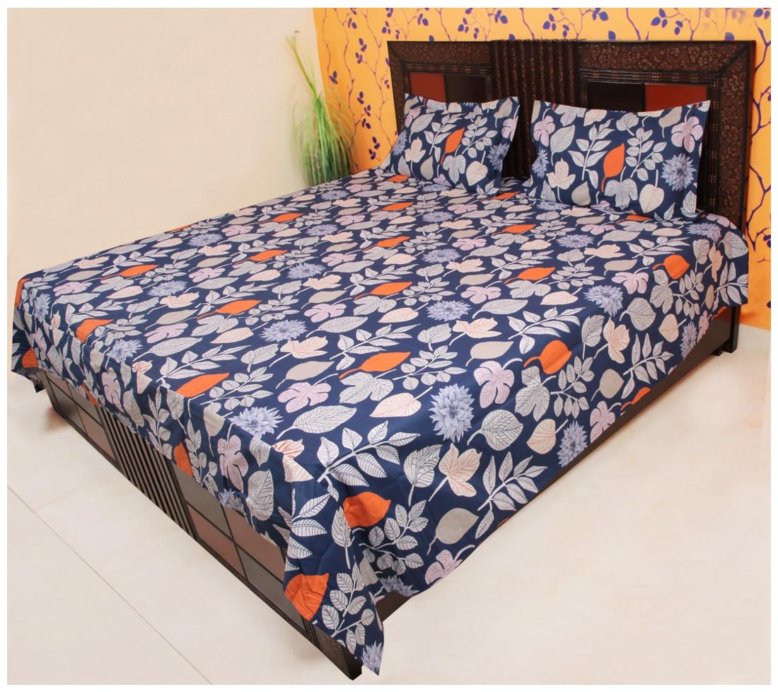

ITACA Cotton Printed Double Size Bedsheet ( 1 Bedsheet With 2 Pillow Covers Multi )