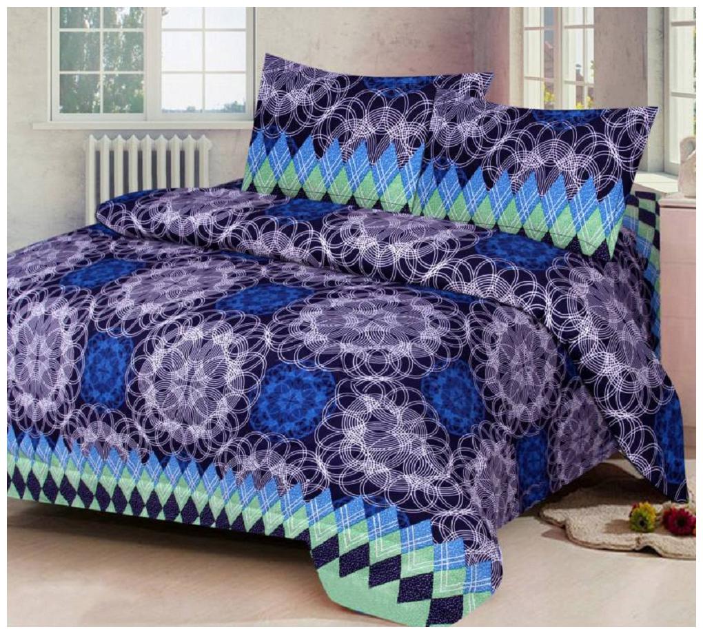 

Italian Fab Microfiber Geometric Double Size Bedsheet 144 TC ( 1 Bedsheet With 2 Pillow Covers Multi )