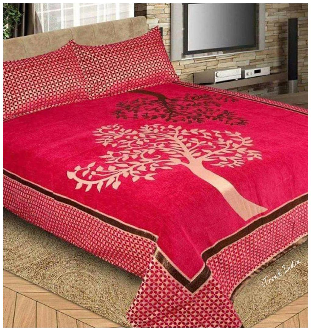 

Itrend India Velvet Printed Queen Size Bedsheet ( 1 Bedsheet With 2 Pillow Covers Pink )