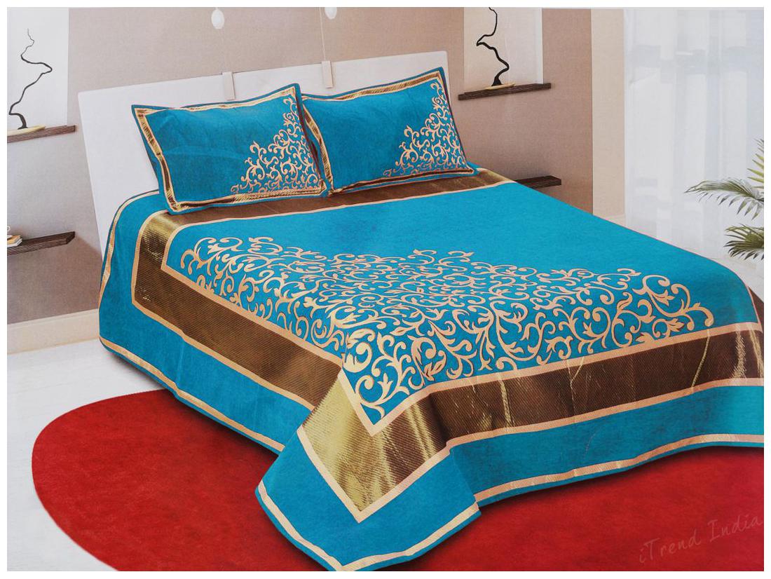 

iTrendIndia Chenille Abstract Double Size Bedsheet ( 1 Bedsheet With 2 Pillow Covers Multi )