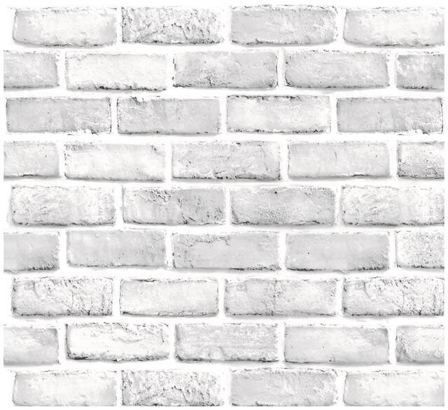 JAAMSO ROYALS White brick Design wallpaper self-adhesive, peel & stick ( 45 CM x 800 CM ) Pack of 1
