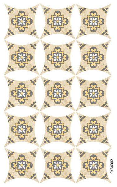 

Jaamso Royals 15pcs Creem and Yellow Ceramic Tile Stickers Waterproof Floor Kitchen Wall Sticker (30 x 45 cm)