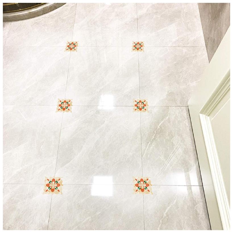 

Jaamso Royals 15pcs Creen and red Ceramic Tile Stickers Waterproof Floor Kitchen Wall Sticker (30 x 45 cm)