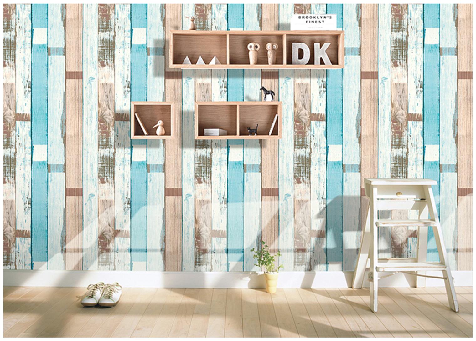 

Jaamso Royals Wood Peel and Stick Wallpaper Vintage Wood Panel Wood Plank Wallpaper Contact Paper for Livingroom Bedroom Kitchen Bathroom (100 45 CM)