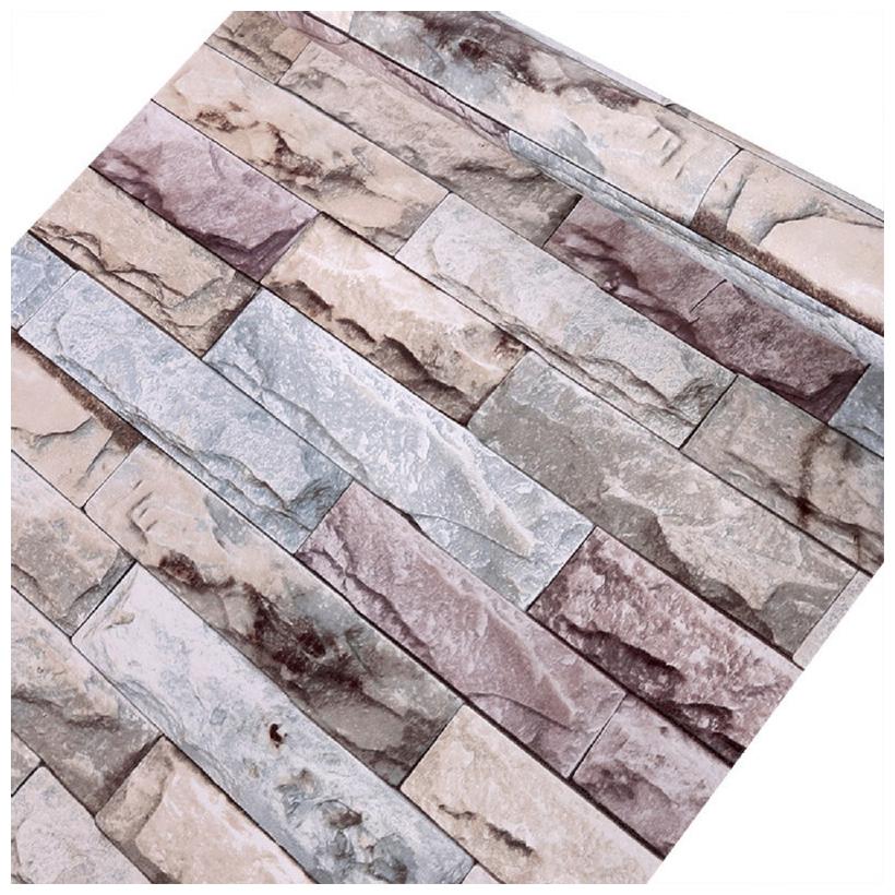 

JAAMSO ROYALS Nature Brick stone wallpaper self-adhesive peel stick ( 45 x 100 CM ) Pack of 1
