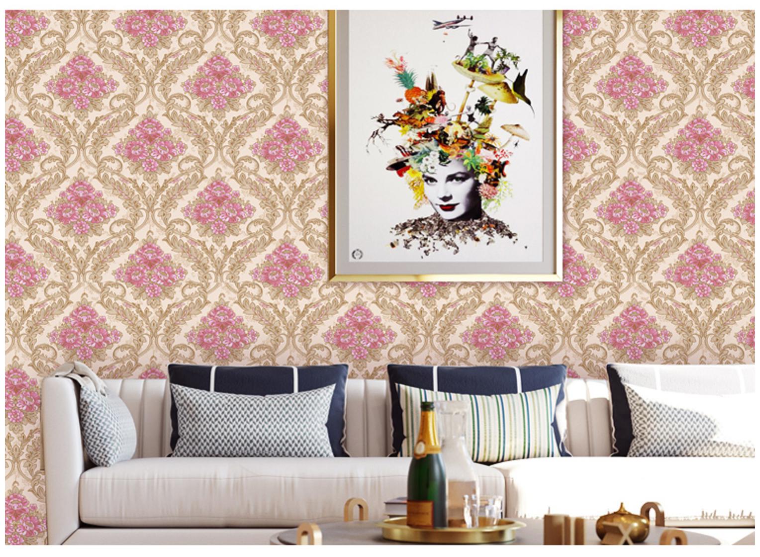 

Jaamso Royals Damask Removable Wallpaper Peel and Stick Contact Paper Decorative Self Adhesive Shelf Drawer Liner Royals Design Wall Paper (100 45 CM)