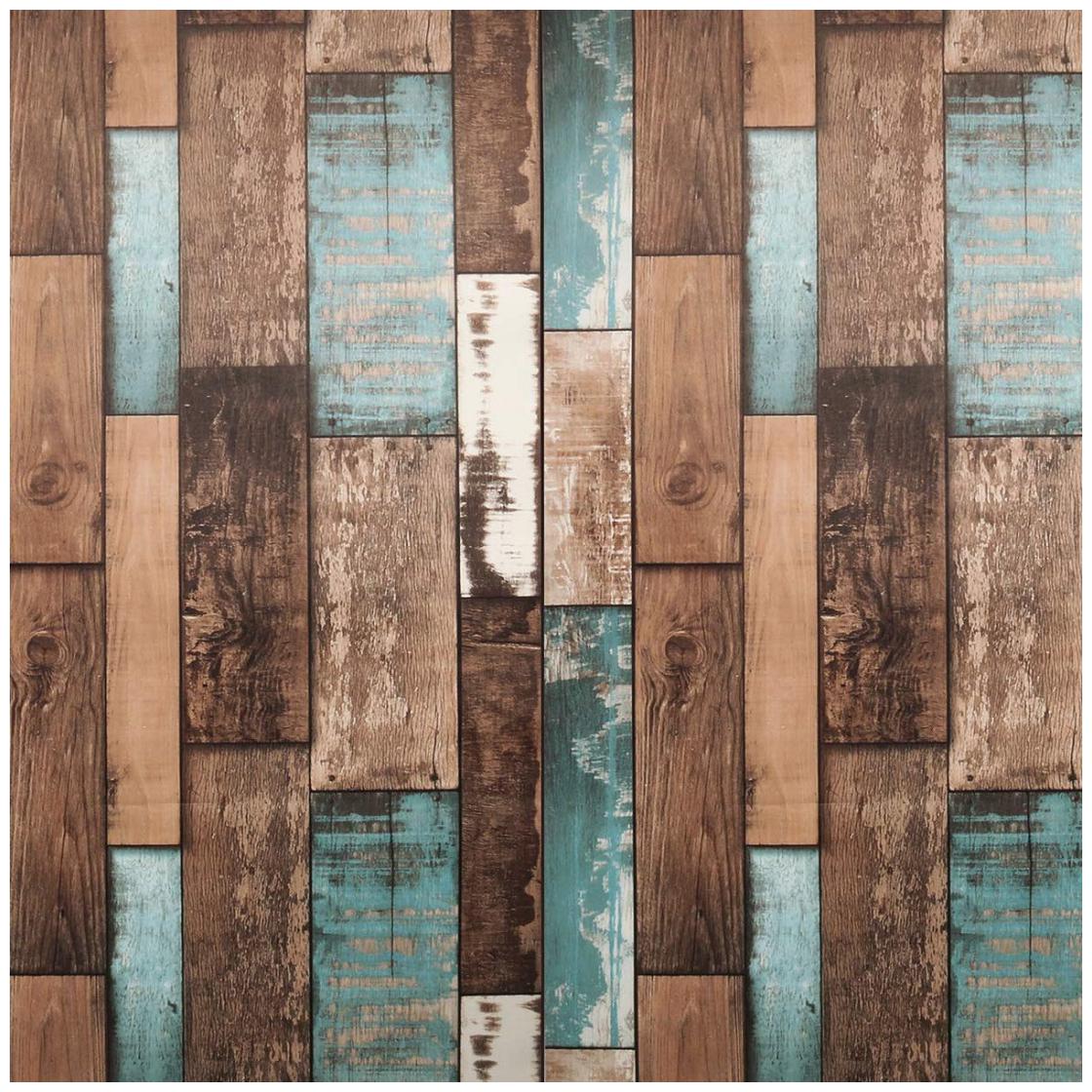 

JAAMSO ROYALS Vintage Brown wood wallpaper self-adhesive peel stick ( 45 x 1000 CM ) Pack of 1