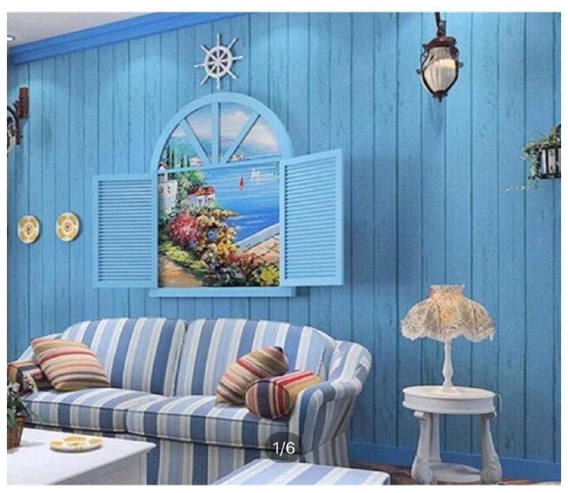 

JAAMSO ROYALS Vintage Blue wood wallpaper self-adhesive peel stick ( 45 x 100 CM ) Pack of 1