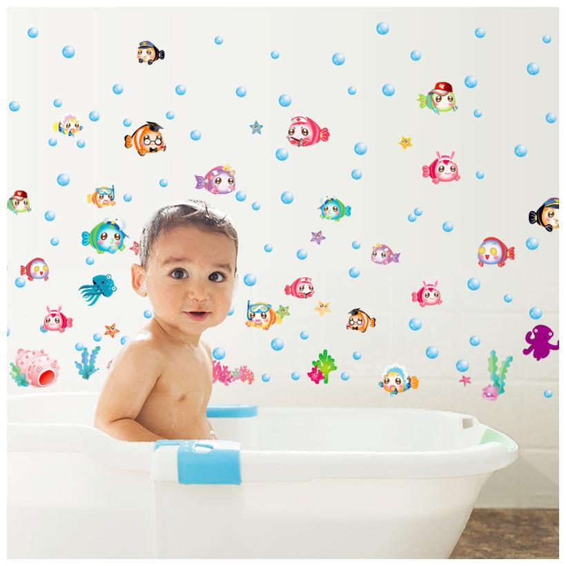 

Jaamso Royals Cartoon Bubble Fish Wallsticker Bedroom Waterproof sticker
